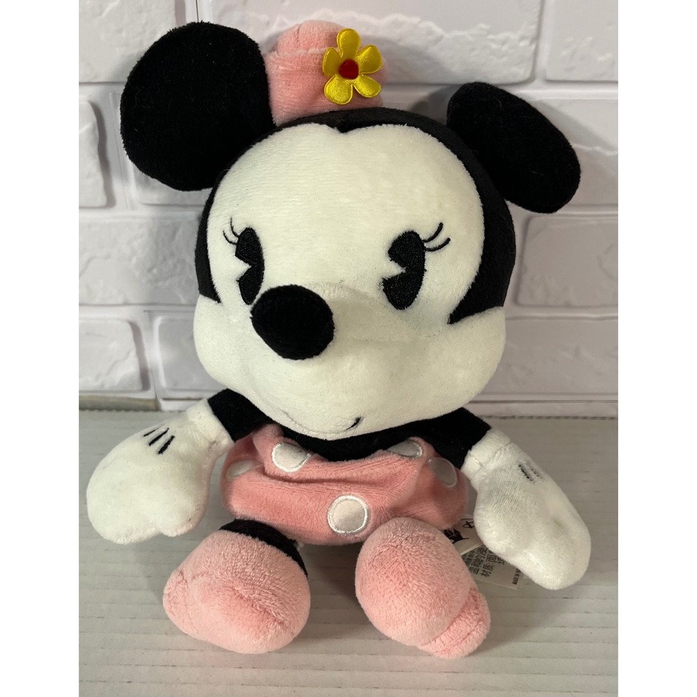 Disney Plush Minnie Mouse Unisex Small Pink Polka Dot Flower Hat Vintage Style